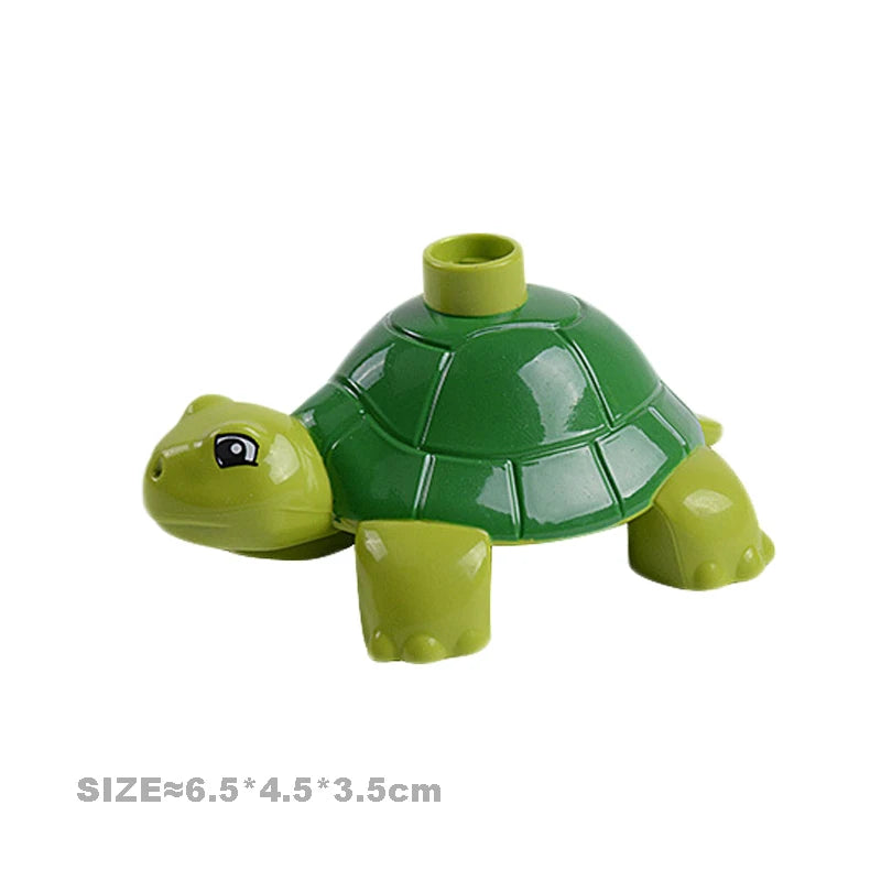 Big Size Building Blocks Cat Dog Pig Rabbit Model Accessories Compatible Bricks Farm Animals Set Tortoise