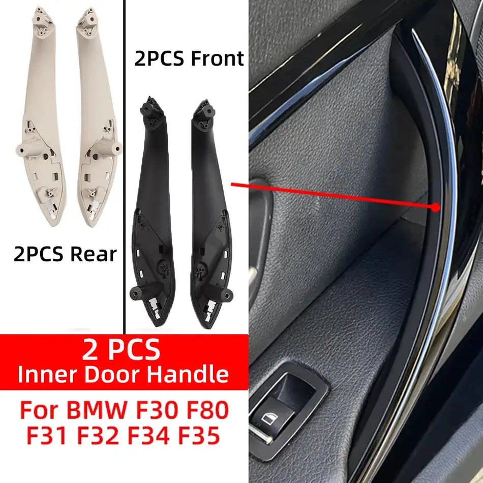 2Pcs Front Rear Inner Doors Panel Handle Pull Trim Cover For BMW 3 Series F30 F80 M3 F31 F34 GT F32 F82 M4F33 F83 M4 F36 LCI by InterCyprus Trading Ltd