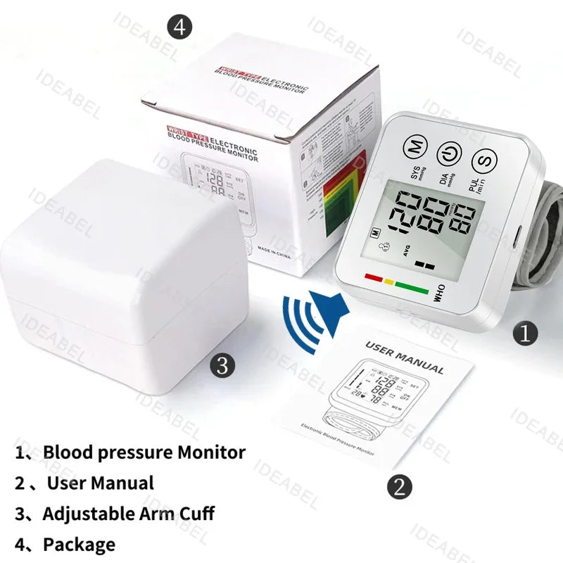 Lingkun Wrist Blood Pressure Monitor English Voice Accuracy
