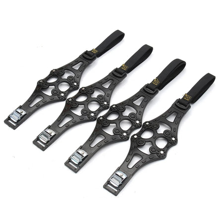 4Pcs Car Snow Chains &ndash; TPU Snow Chains For Low Temps Black 4pcs