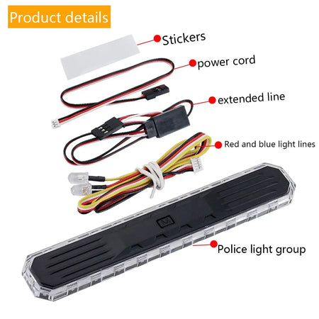 RC Car Roof Lamp 7 Colors LED Light Bar &ndash; 12 Modes