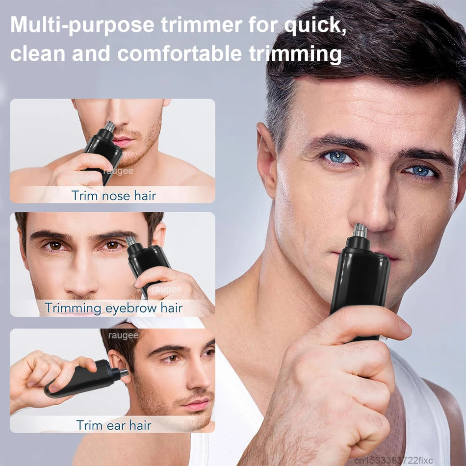 Mini USB Nose Hair Trimmer for Men, Portable Ear and Nose Hair Clipper