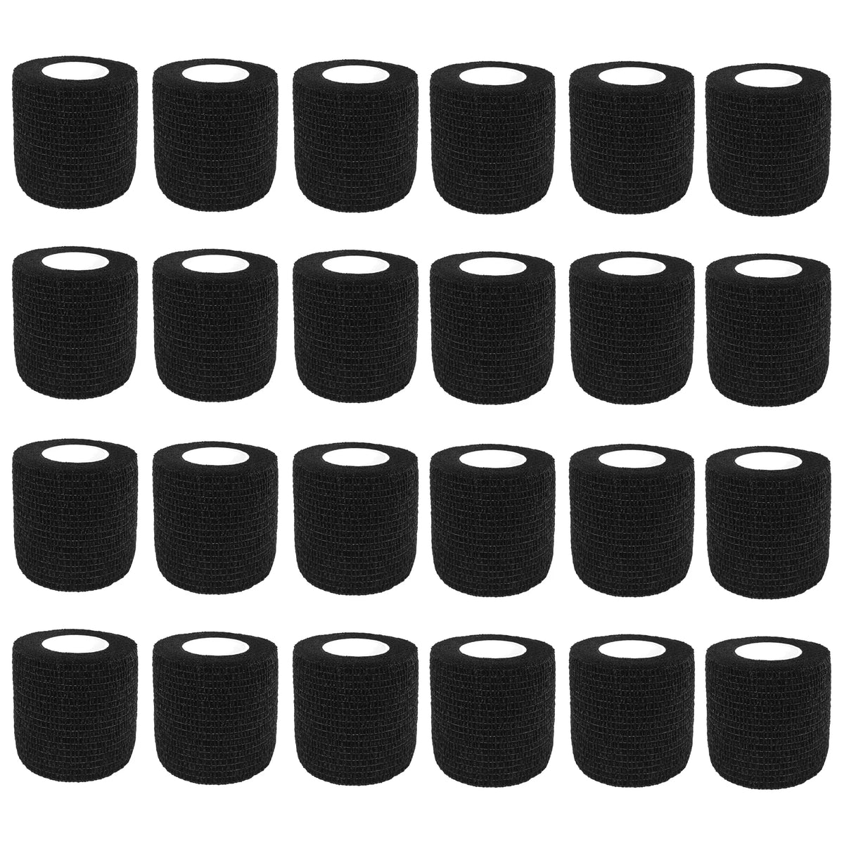 Self-Adhesive Elastic Bandage Wrap for Sports &amp; Tattoo Protection Black x 24