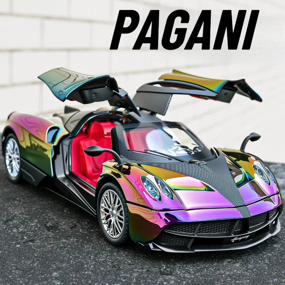 1-24 Modeļa Auto Diecast Metāls Pagani Huayra Zonda HP Ar Skaņu Un Gaismu