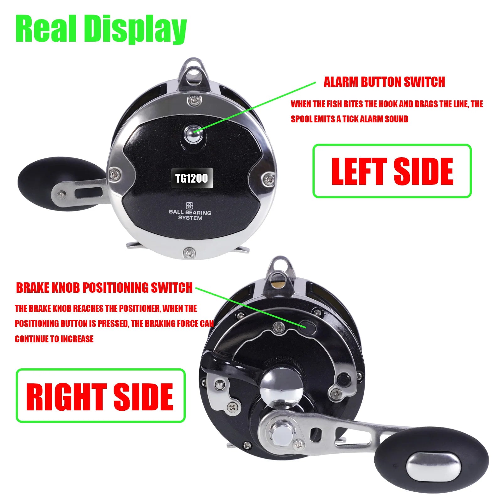 All Aluminum Alloy Trolling Drum Fishing Reels - 30KG Drag