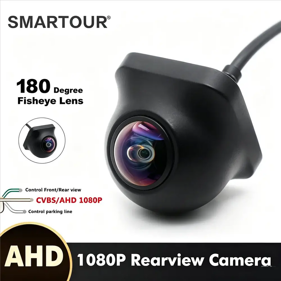 Wide Angle Fisheye Car Camera AHD 1080P CVBS Switchable, HD Night Vision IP68 Waterproof Front Rear View Reversing Parking Camer by InterCyprus Trading Ltd