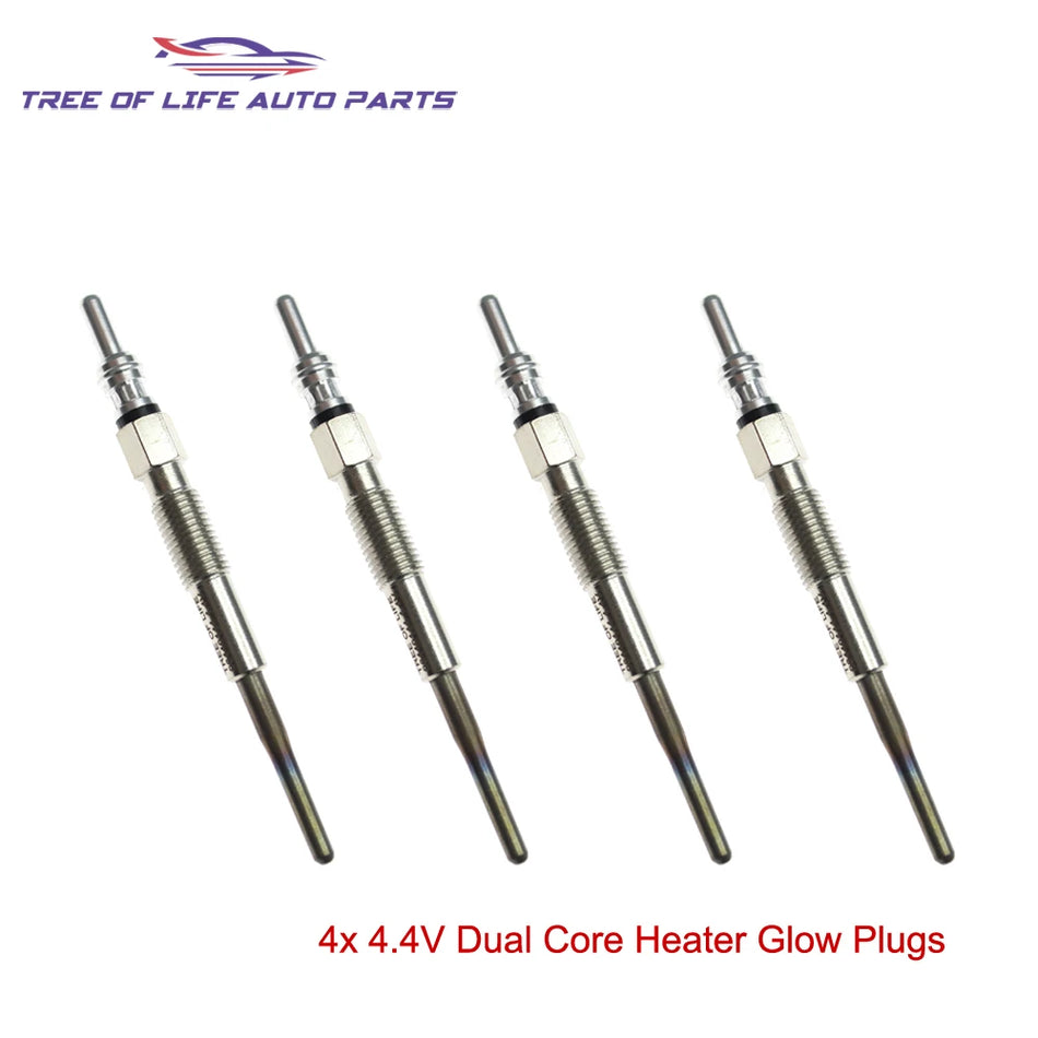 Glow Plugs 4x for Chevrolet Epica KL1 2.0 D, Lacetti J200, Nubira, Cruze JG 2.0 DTFi Diesel