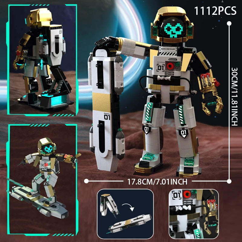 UFO Flying Saucer Building Block &ndash; Creative Assembly Puzzle Toy Alien Astronaut