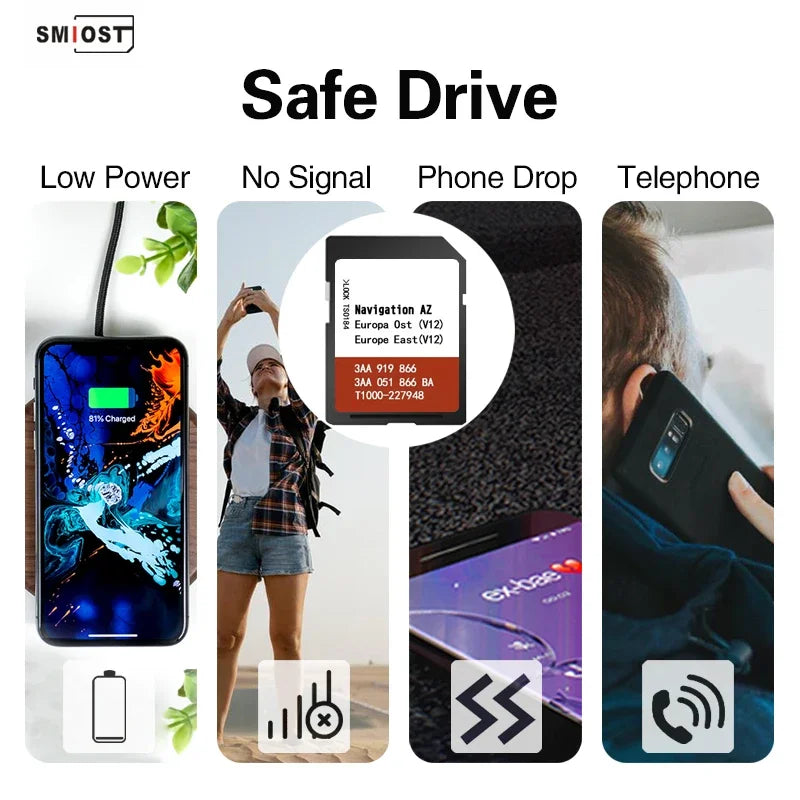 8GB SD Map Card VW RNS315 Amundsen &ndash; Eastern Europe V12