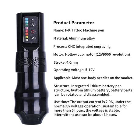 EXO Wireless Tattoo Machine &ndash; Battery Powered Rotary Pen