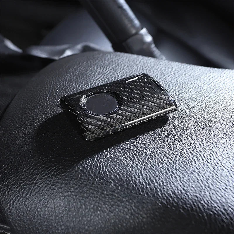 Copertura per portachiavi in vera fibra di carbonio Corvette C7 C6 adatta