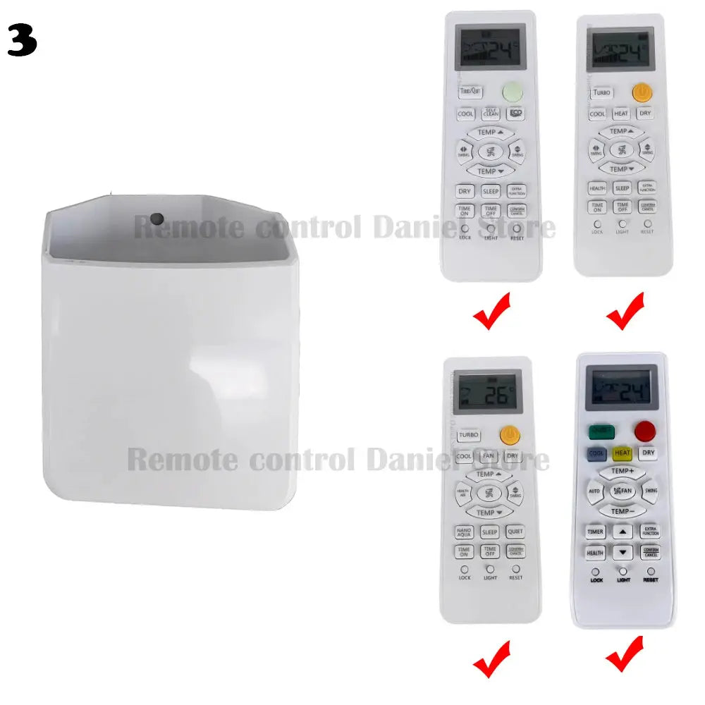 Air Conditioner Remote Holder White Remote Controller Holder Bracket Holder by InterCyprus Trading Ltd