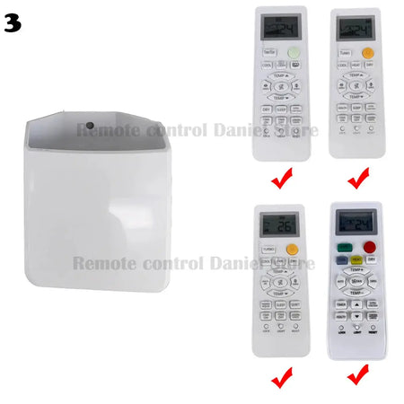 Air Conditioner Remote Holder White Remote Controller Holder Bracket Holder by InterCyprus Trading Ltd