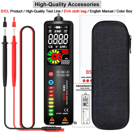 BSIDE LCD Voltage Detector &ndash; Non-Contact Voltage Testing with Sound and LED Alert BSIDE S1CL New / CHINA