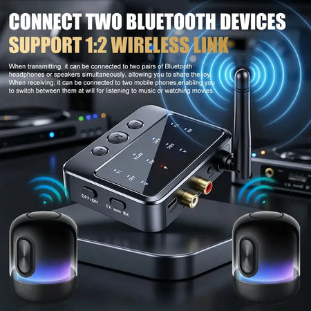 KEBIDUMEI Bluetooth 6.0 Receiver Transmitter AptX-Adaptive AD/HD/LL AAC 3.5mm AUX RCA Jack Wireless Audio Adapter For PC TV by InterCyprus Trading Ltd