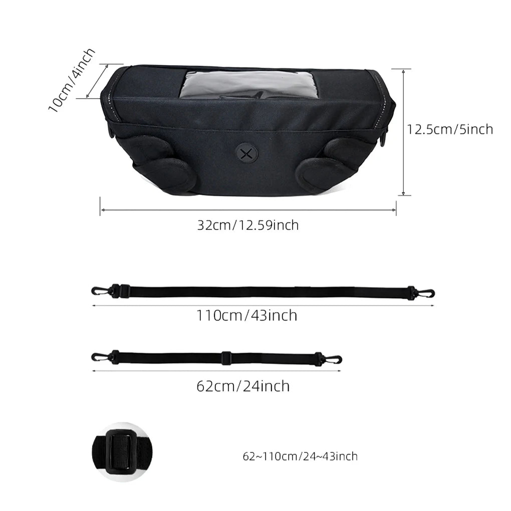 Universal Motorcycle Handlebar Bag &ndash; Waterproof Touchscreen Storage