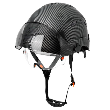 Aolamegs Carbon Fiber Safety Helmet &ndash; Visor And Goggles Double Goggles D