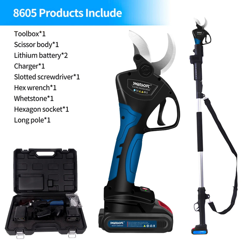 Ασύρματο Ξυλοκόπτη με Μηχανή Χωρίς Βούρτσες, 40mm Κόψιμο, Περιλαμβάνει Δύο Μπαταρίες 2Ah