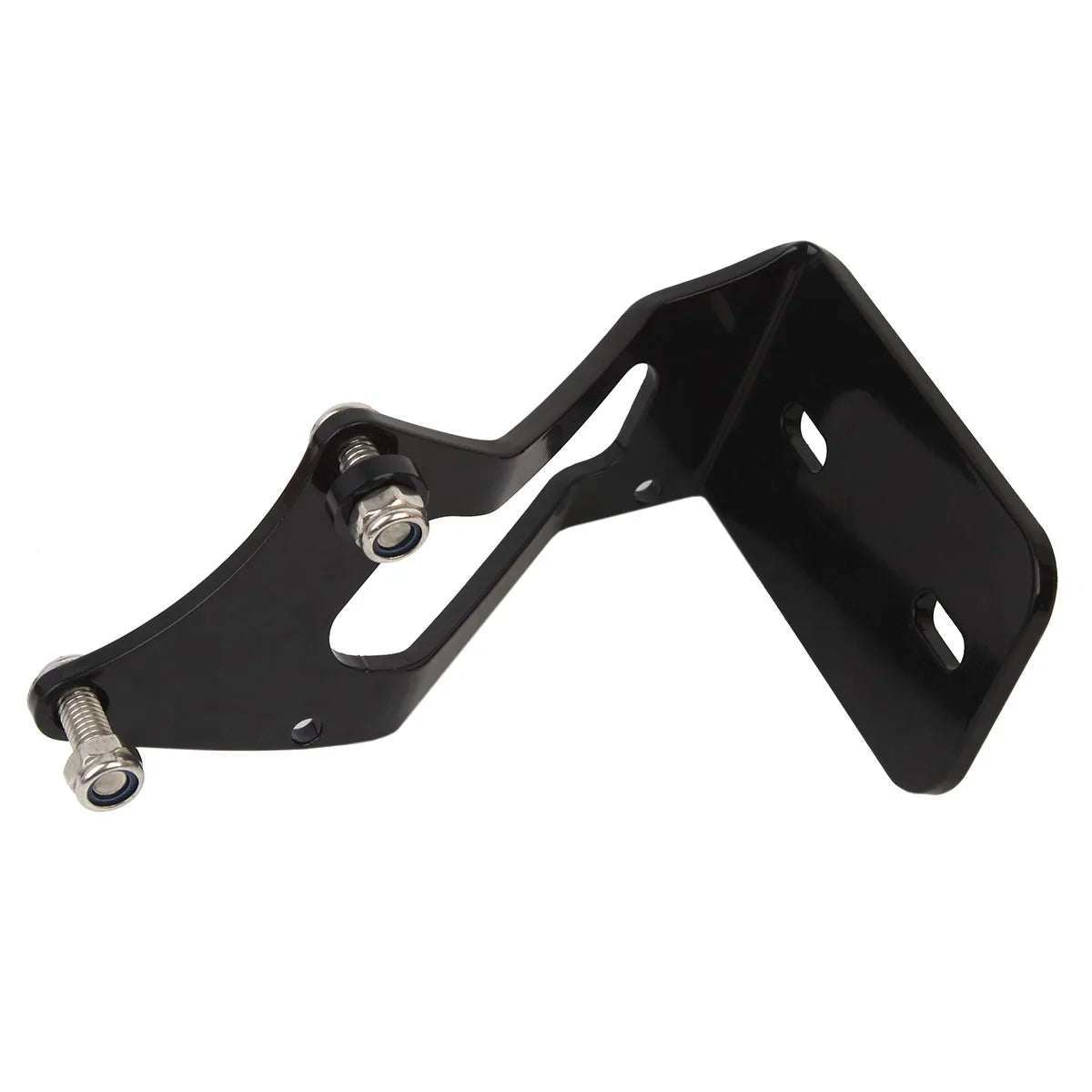 Motorcycle Aluminium Black Side Mount License Plate Bracket Holder Kit &ndash; Durable and Stylish Design