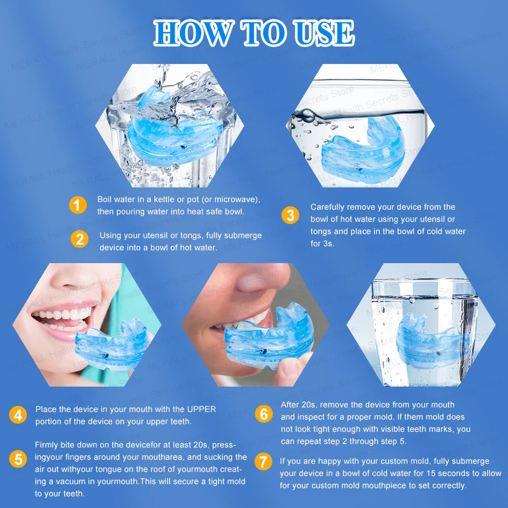 MERALL Anti-Snoring Mouthpiece &ndash; Bruxism Guard for Sleep