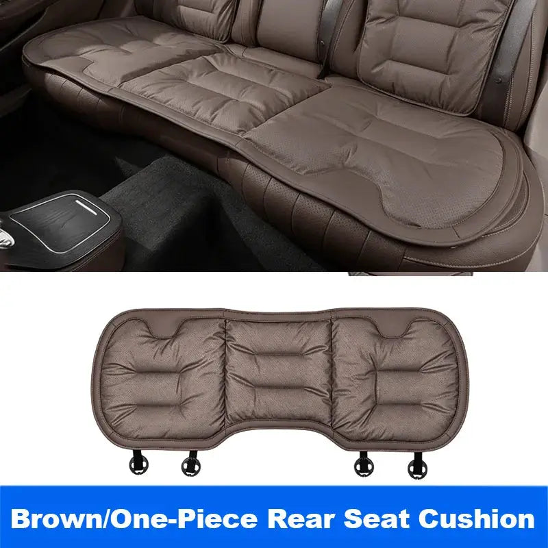 Vtear Universal Rear Seat Cushion PU Perforated Breathable Pad Car Bench Protector Soft Cotton Filled Mat All Weather Accessory by InterCyprus Trading Ltd