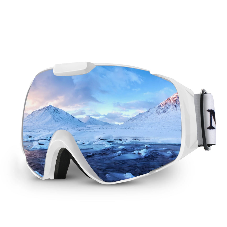 MAX JULI Ski Goggles &ndash; Anti-Fog Double Layer UV Protection C5 SILVER