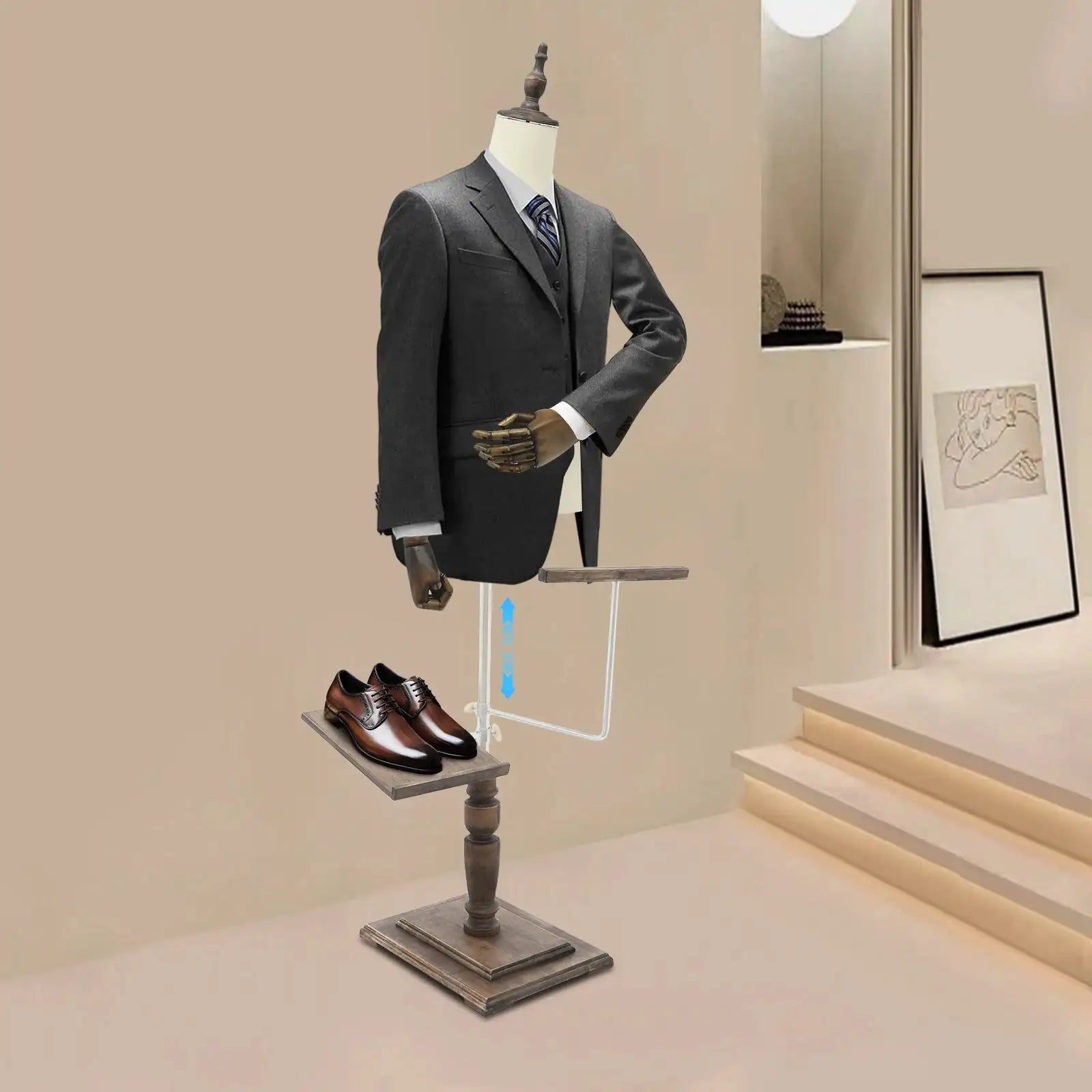 Male Clothing Store Display Racks &ndash; Height Adjustable