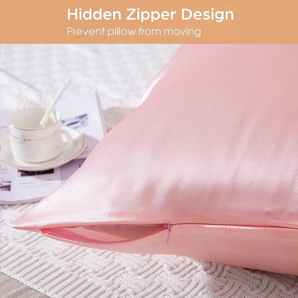 NoEnName_Null 100% Pure Real Silk Pillowcase &ndash; Soft Breathable Comfort for Hair and Skin