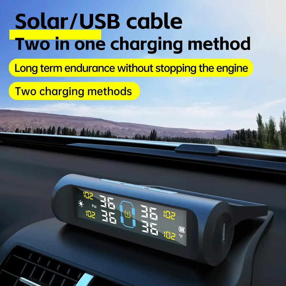 4 External Car Tire Pressure Monitor &ndash; Real Time Alerts