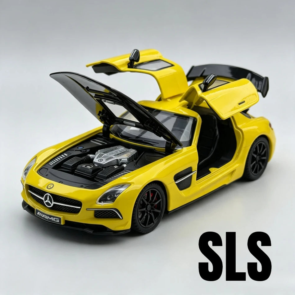 1:24 SLS W140 300SEL Diecast Model Avto Igrača z Metalno Telo, Gumo Pnevmatičnimi Pnevi