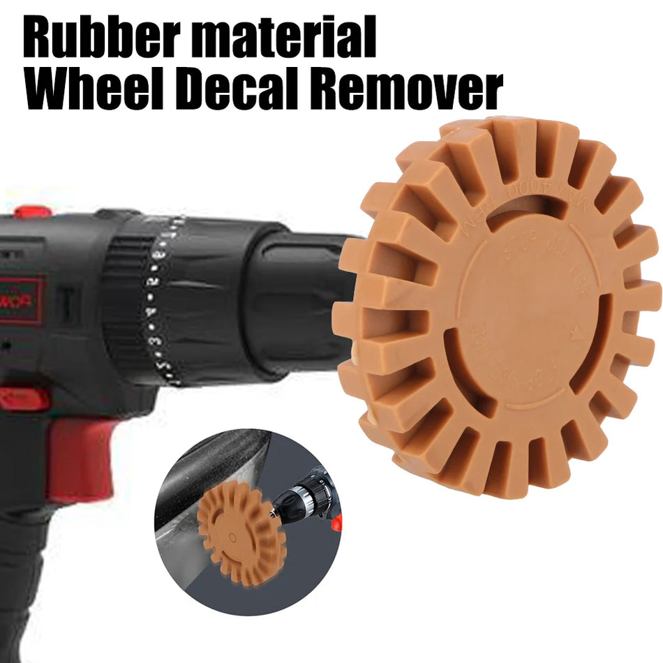 Резиновое ластик-колесо для дрели с хвостовиком 1/4 дюйма, удаление наклеек
