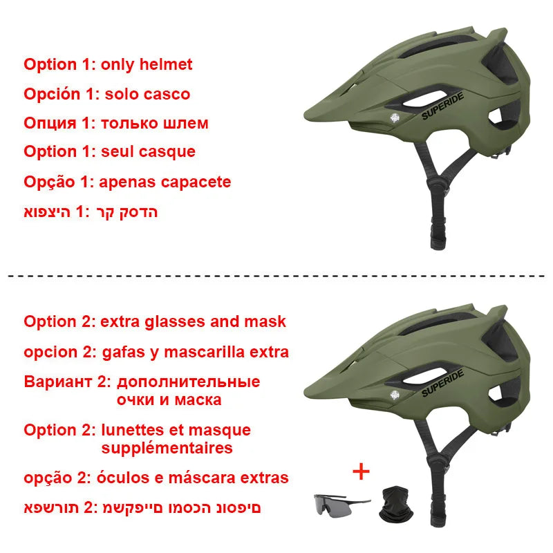 Casca de bicicletă MTB In-Mold DH cu spumă EPS anti-impact pentru bărbați și femei