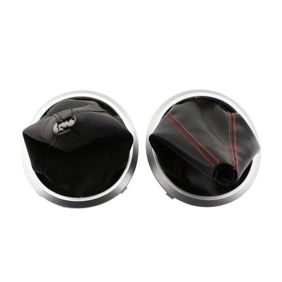 Gear Shift Knob And Gaiter Boot Cover For Suzuki Swift SX4 Alto MT PU Leather Interior Replacement