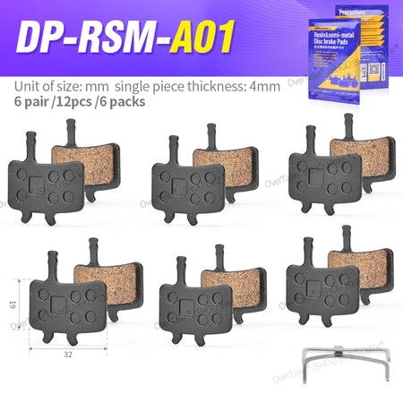 AVID BB7 Juicy Compatible Resin Disc Brake Pads &ndash; Durable RSM-A01-6PAIRS