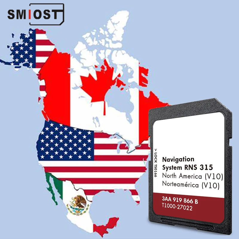 SD GPS Card RNS 315 &ndash; 2018 US Mexico Navigation Upgrade CHINA / RNS 315 V10