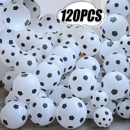 Black Football Balloons for Boys - Sports Birthday Party Decorations