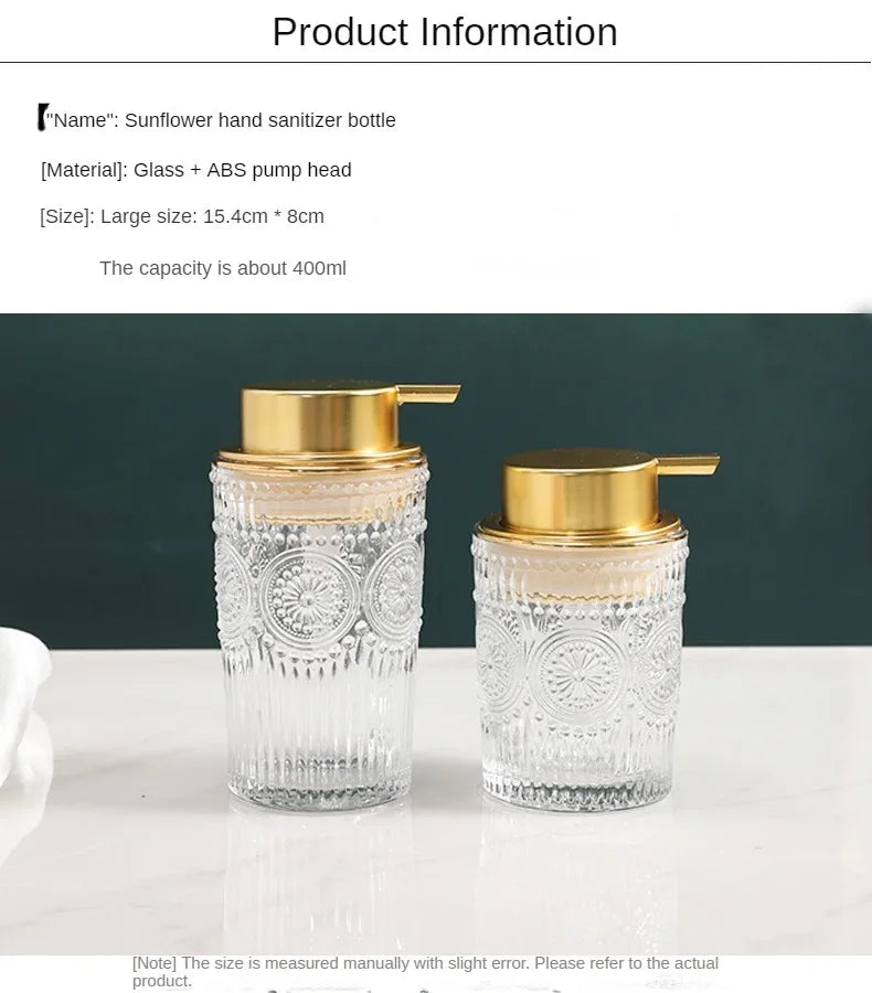 400ml Luxury Glass Bubble Hand Wash Dispenser &ndash; Soft Press