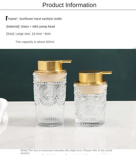 400ml Luxury Glass Bubble Hand Wash Dispenser &ndash; Soft Press