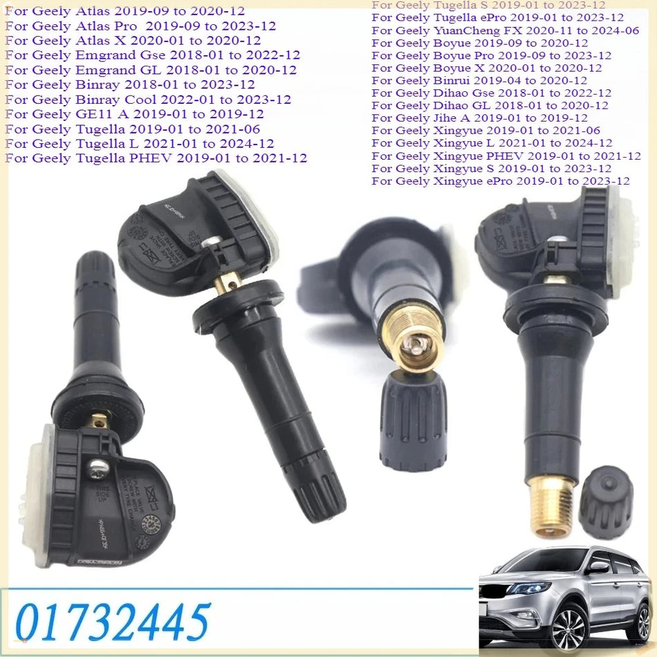 Capteur de pression des pneus TPMS Geely Tugella 433MHz 1017032445