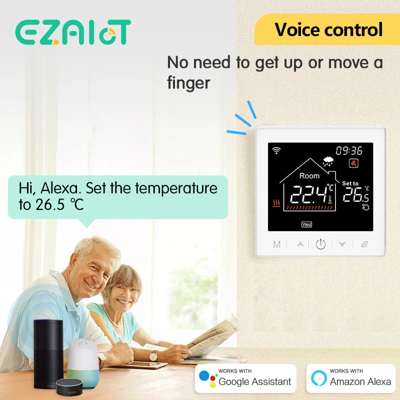EZAIOT Floor Heating Thermostat &ndash; Tuya WiFi Alexa Ready
