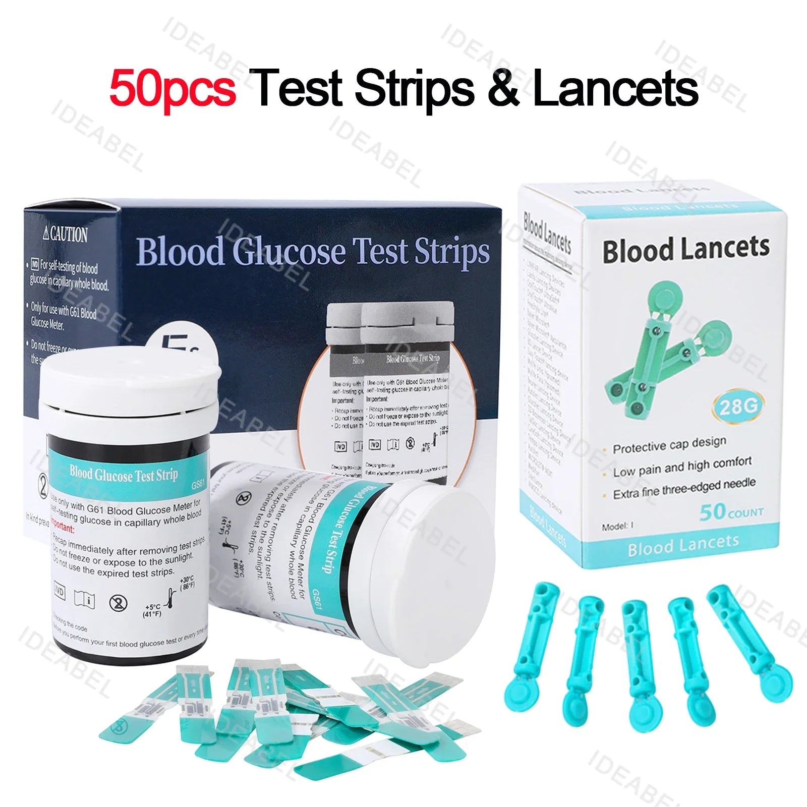 Medical Glucometer &ndash; Accurate Blood Glucose Monitoring 50 Strips Lansets