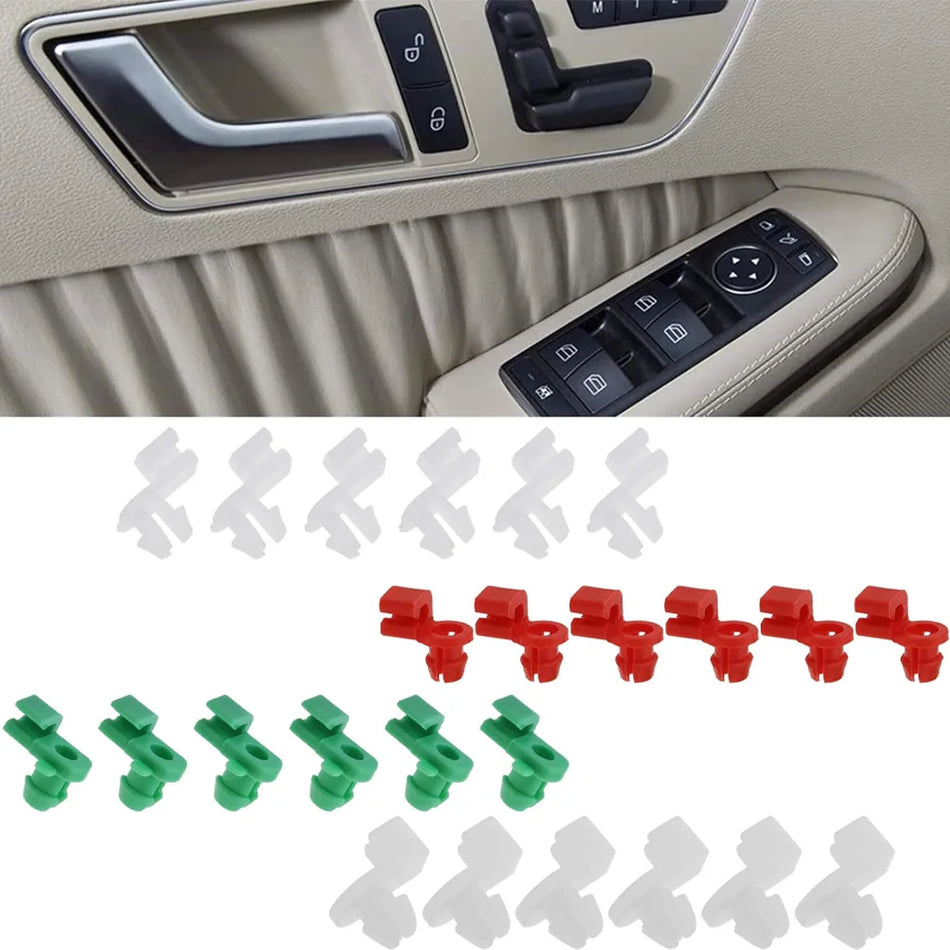 24 ks Klipy na zámkové tyče dveří automobilu pro otvory 2-3,5 mm, plastové nýtovací spojky