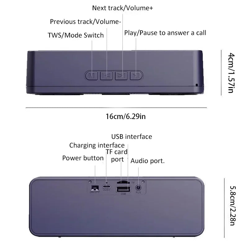 Opansten 2025 Wireless Bluetooth Speaker - With Mic
