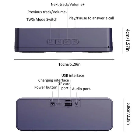 Opansten 2025 Wireless Bluetooth Speaker - With Mic