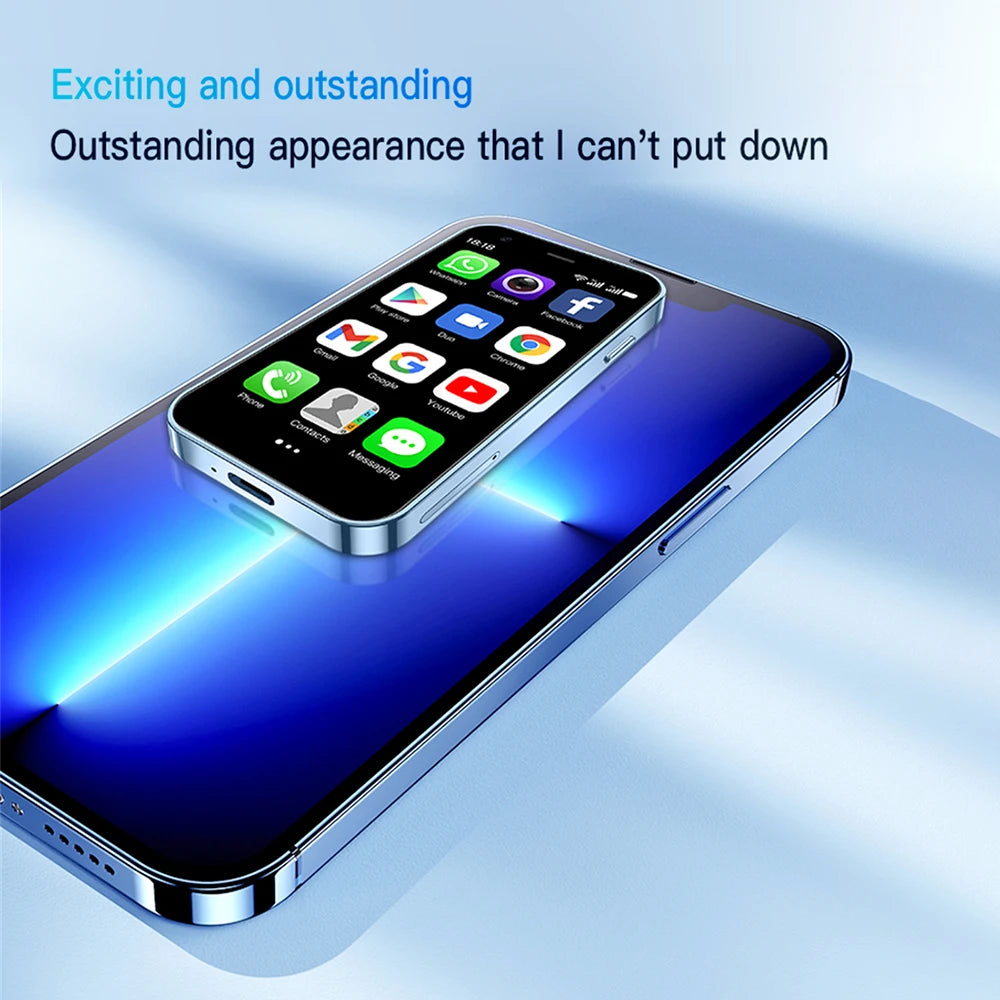 Mini Smartphone 3.0 Pollici Sbloccato – Dual SIM, Fotocamera 5MP, Face ID, Android 9, Batteria 1000mAh, Telefono Di Backup Ultra Leggero (Nero)
