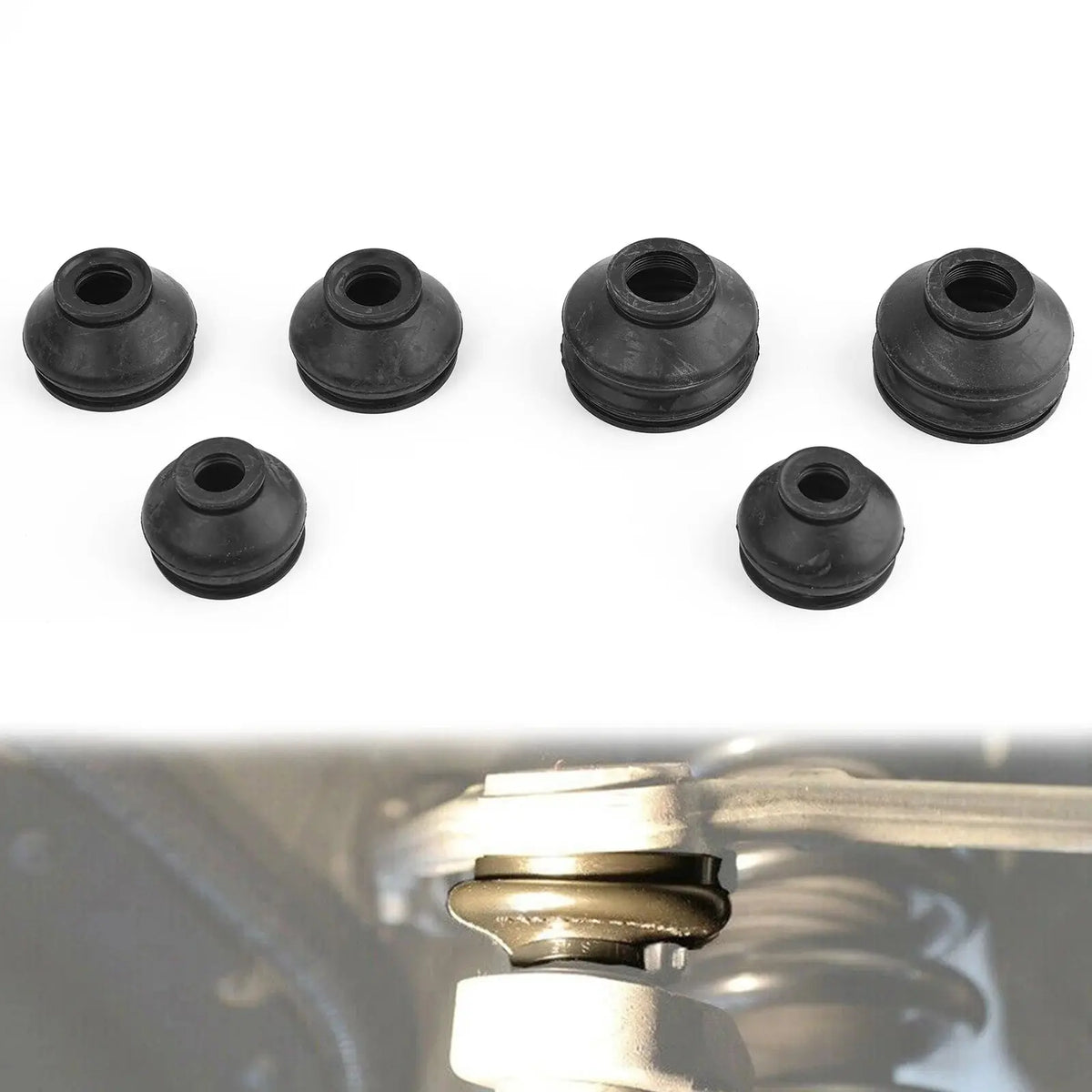 6x Universal Ball Joint Turn Rods Rubber Boot Dust Cover Replacement Control Arm Protector Car Suspension Steering Accessories by InterCyprus Trading Ltd