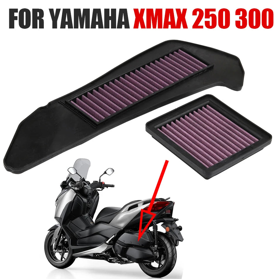 Yamaha XMAX300 XMAX250 Hoogdoorlaatbaar Luchtfilter voor XMAX Motorfiets