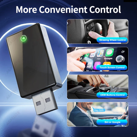 2in1 Wireless CarPlay Adapter - Wired To Wireless CarPlay