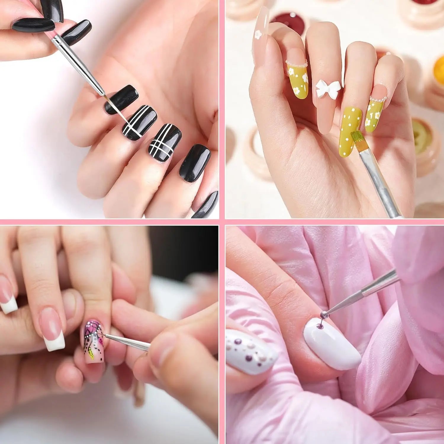 YIKOOLIN 15pcs Nail Paint Brushes Set &ndash; Nail Art Tools