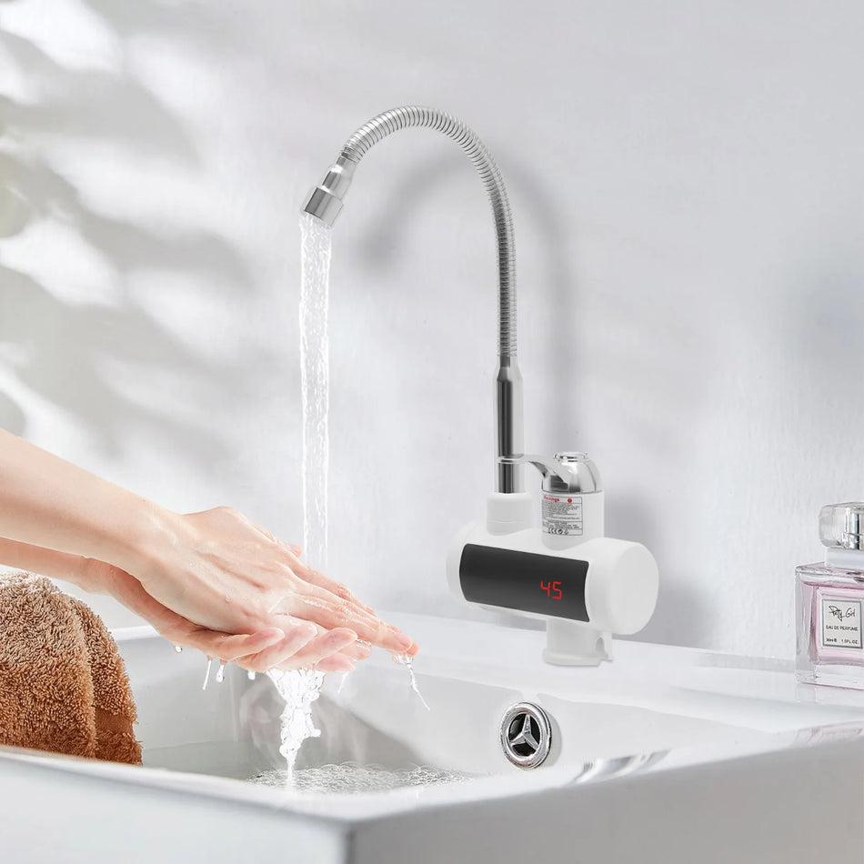 Calentador de Agua Eléctrico – Pantalla de Temperatura en Tiempo Real